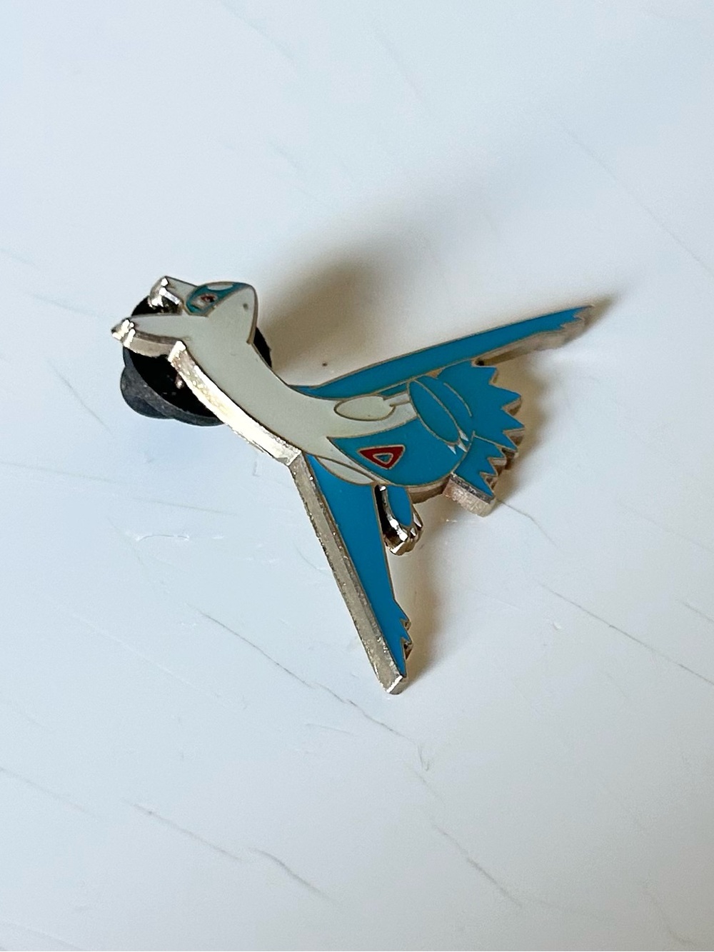 Pokémon Latios Legendary Dragon Psychic Enamel Lapel Pin Silver Tone
